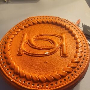 Bebe Vibrant Orange Leather Bag